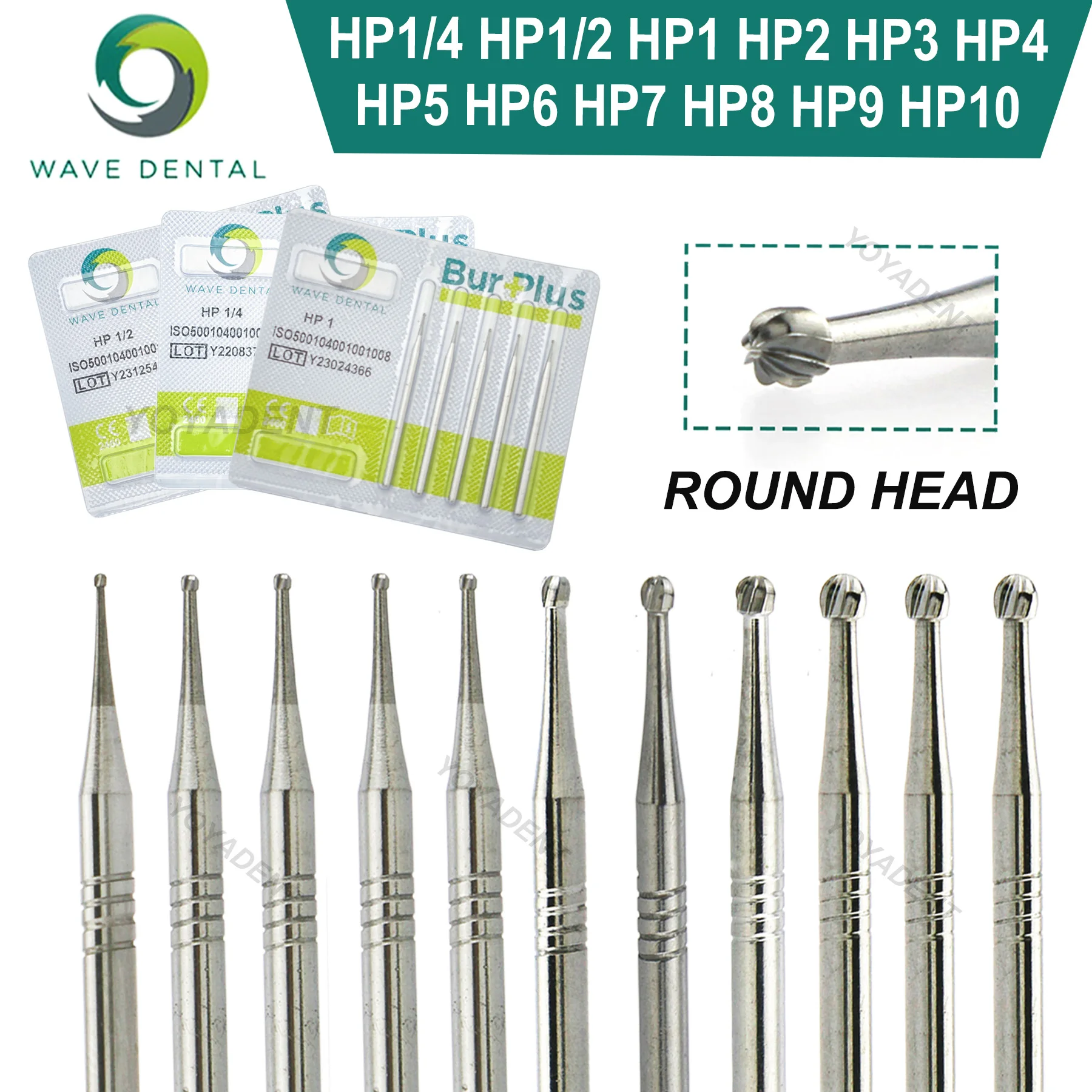 WAVE Dental Burs Dentistry Round Head For Straight Nose Cone Low Speed Handpiece HP 2.35mm 5Pcs/Pack
WAVE Dental Burs Dentistry Round Head For Straight Nose Cone Low Speed Handpiece HP 2.35mm 5Pcs/Pack