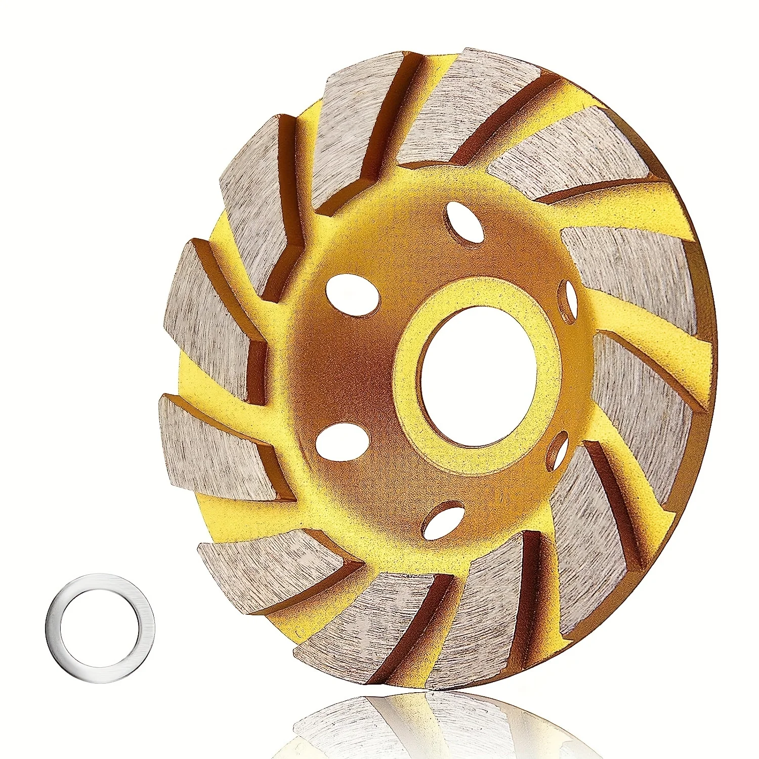 1Pcs 4 Inch Diamond Grinding Cup Wheel Turbo Disc Concrete Ceramic Stone Polishing Wheel For 12 Seg Heavy Duty Angle Grinder
1Pcs 4 Inch Diamond Grinding Cup Wheel Turbo Disc Concrete Ceramic Stone Polishing Wheel For 12 Seg Heavy Duty Angle Grinder
