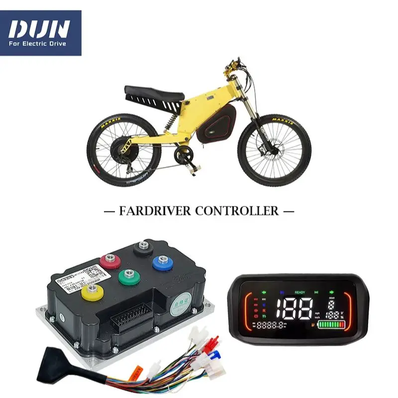 Fardriver ND72360 72V Controller DC190A Phase 360A FOC BLDC with N7 ONE-LIN Display For 3000W-4000W Motor Electric Bicycle
Fardriver ND72360 72V Controller DC190A Phase 360A FOC BLDC with N7 ONE-LIN Display For 3000W-4000W Motor Electric Bicycle