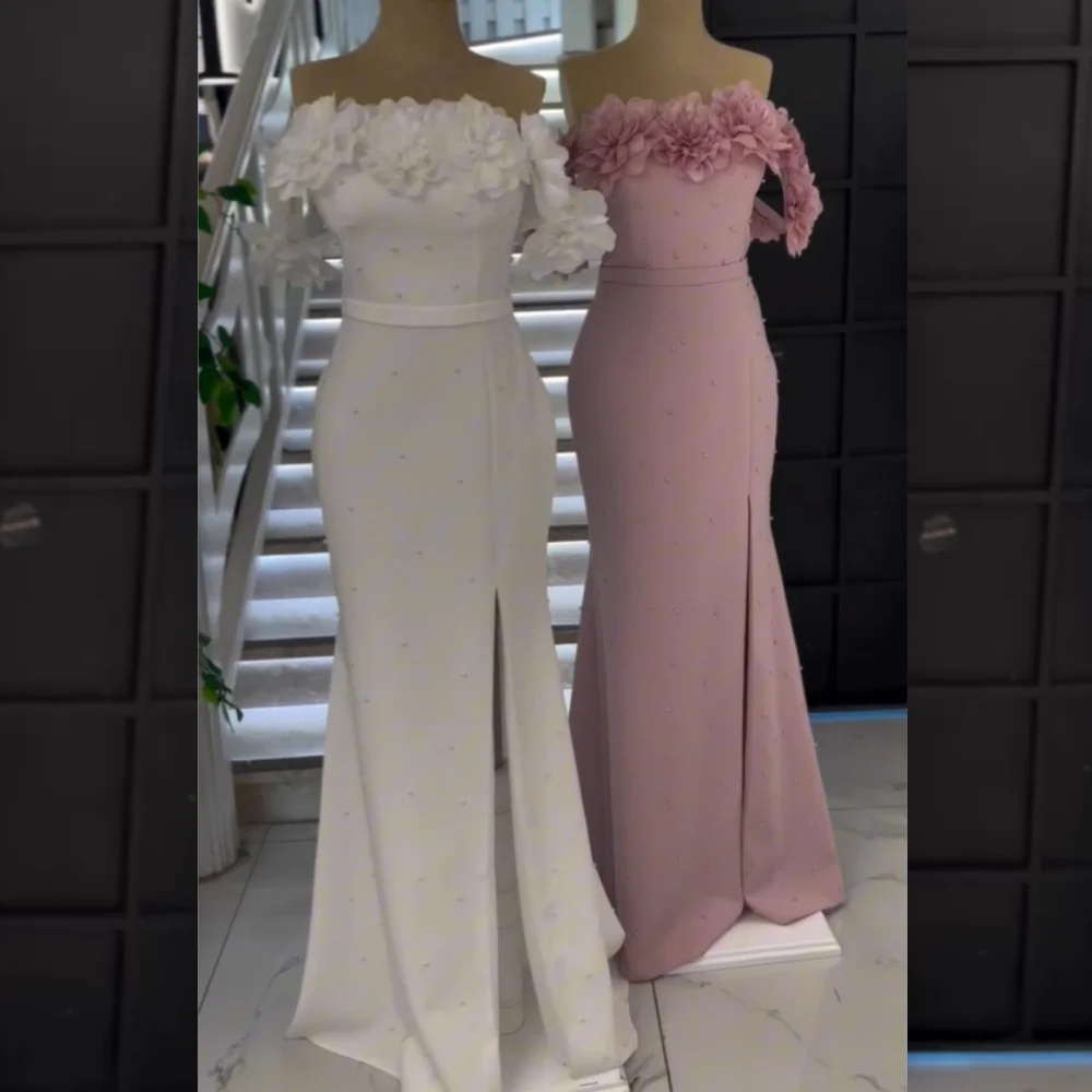 Customized High Quality Jersey Handmade Flower Trumpet Off-the-shoulder Long Dresses Bespoke Occasion Party Elegant
Customized High Quality Jersey Handmade Flower Trumpet Off-the-shoulder Long Dresses Bespoke Occasion Party Elegant