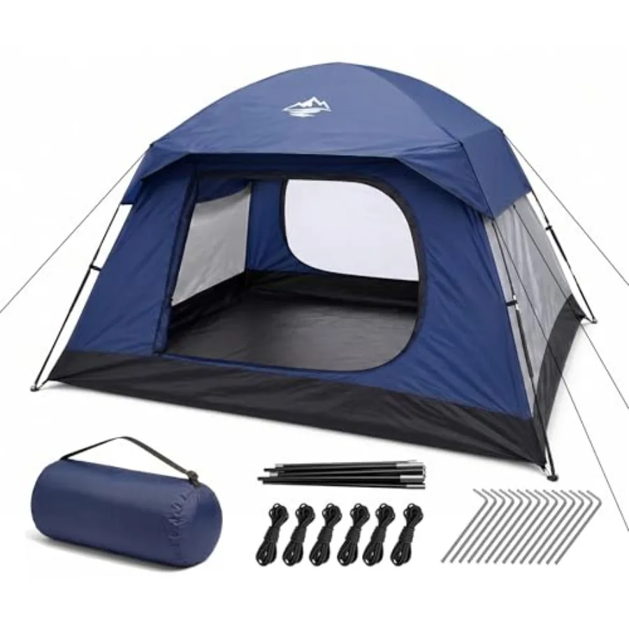 4 Person Tents for Camping Waterproof, Windproof Dome Tent with Rainfly, Easy Setup Portable Tent for Outdoor Camping
4 Person Tents for Camping Waterproof, Windproof Dome Tent with Rainfly, Easy Setup Portable Tent for Outdoor Camping