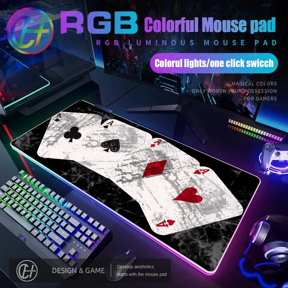 HYBXAXC Poker Card Mouse Pad RGB Gaming Mouse Pad Desk Mat HD Gamer Large LED Light XXL 90X40CM Mouse Pad
HYBXAXC Poker Card Mouse Pad RGB Gaming Mouse Pad Desk Mat HD Gamer Large LED Light XXL 90X40CM Mouse Pad