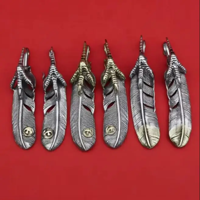 Sterling Silver Eagle Claw Feather Pendant Men's Dominant Retro Combination Necklace Sweater Chain Pendant
Sterling Silver Eagle Claw Feather Pendant Men's Dominant Retro Combination Necklace Sweater Chain Pendant