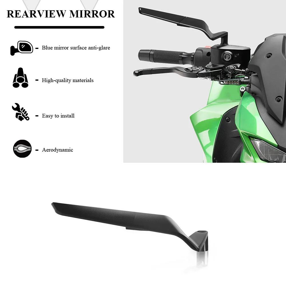 Новые аэродинамические алюминиевые зеркала заднего вида Stealth Max для мотоциклов Kawasaki Z650S Z650 S 2022-2026 Z650RS Z650 RS
Новые аэродинамические алюминиевые зеркала заднего вида Stealth Max для мотоциклов Kawasaki Z650S Z650 S 2022-2026 Z650RS Z650 RS
