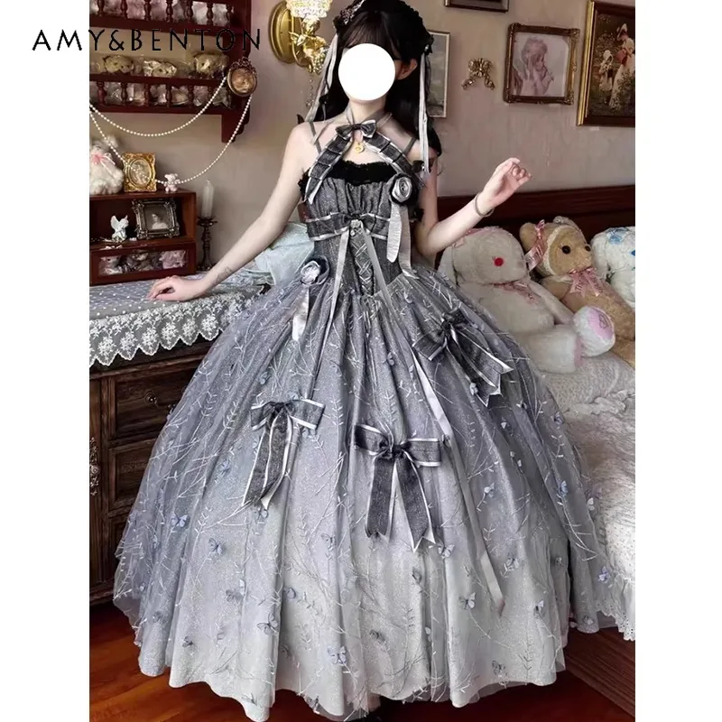 Japanese Bow Tube Top Waist and Thin Neck A-Line Fashionable Retro Solid Color Three-dimensional Flower Fluffy Dress For Women
Japanese Bow Tube Top Waist and Thin Neck A-Line Fashionable Retro Solid Color Three-dimensional Flower Fluffy Dress For Women