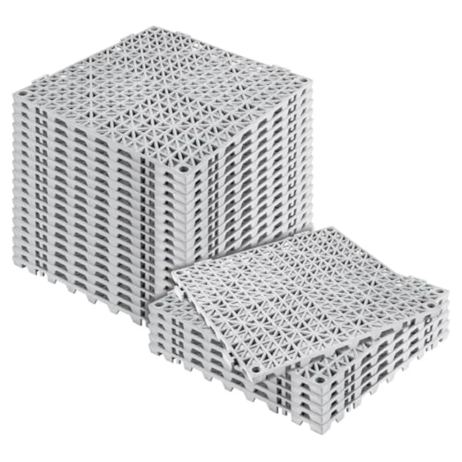 Modular Interlocking Cushion 24 Pack 11.8" x 11.8" Rubber Floor Tiles Non-Slip Splicing Drainage Mats for Deck Pool Outdoor Sho
Modular Interlocking Cushion 24 Pack 11.8" x 11.8" Rubber Floor Tiles Non-Slip Splicing Drainage Mats for Deck Pool Outdoor Sho