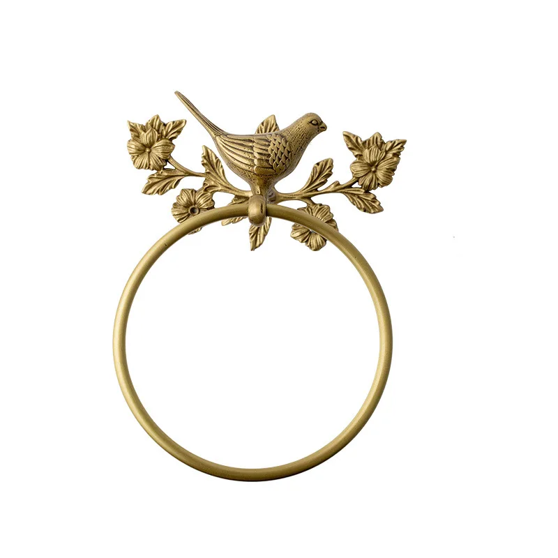 Home retro brass bird towel ring bathroom bathroom free punching bath towel rack paper towel collection
Home retro brass bird towel ring bathroom bathroom free punching bath towel rack paper towel collection