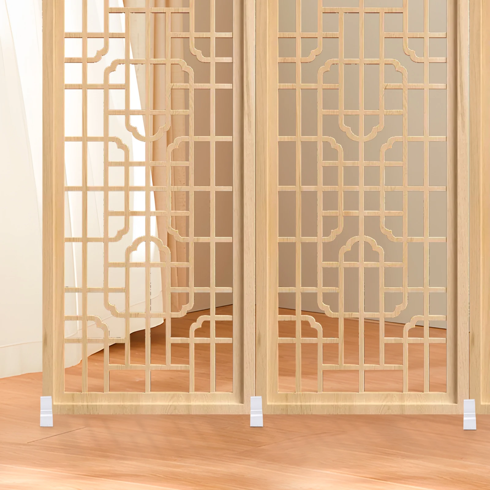 2pcs Poplar Wooden Screen Base Room Divider Stand Sturdy Vintage Design Smooth Surface Folding Room Divider Feet Solid for Home 
2pcs Poplar Wooden Screen Base Room Divider Stand Sturdy Vintage Design Smooth Surface Folding Room Divider Feet Solid for Home