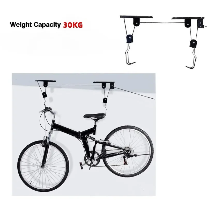 30kg Bearing Heavy Duty Bike Hoist Overhead Garage Ceiling Bike Rack Pulley System Bicycle Storage Hanger
30kg Bearing Heavy Duty Bike Hoist Overhead Garage Ceiling Bike Rack Pulley System Bicycle Storage Hanger