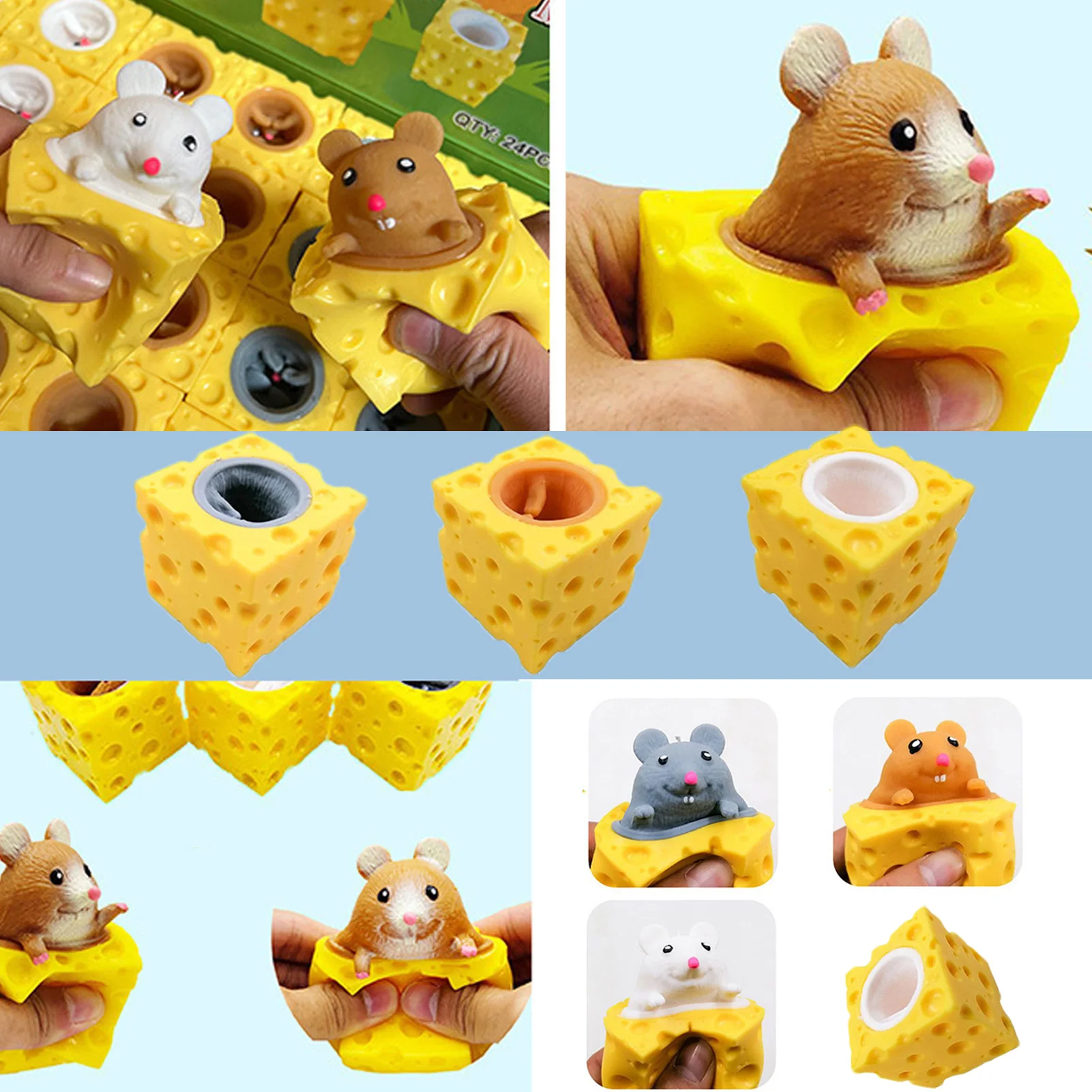 Pop Up Funny Toy Mouse and Cheese Block Squeeze Anti-stress Toy Hide and Seek Figures Stress Relief Fidget Toys for Kids Adult
Pop Up Funny Toy Mouse and Cheese Block Squeeze Anti-stress Toy Hide and Seek Figures Stress Relief Fidget Toys for Kids Adult