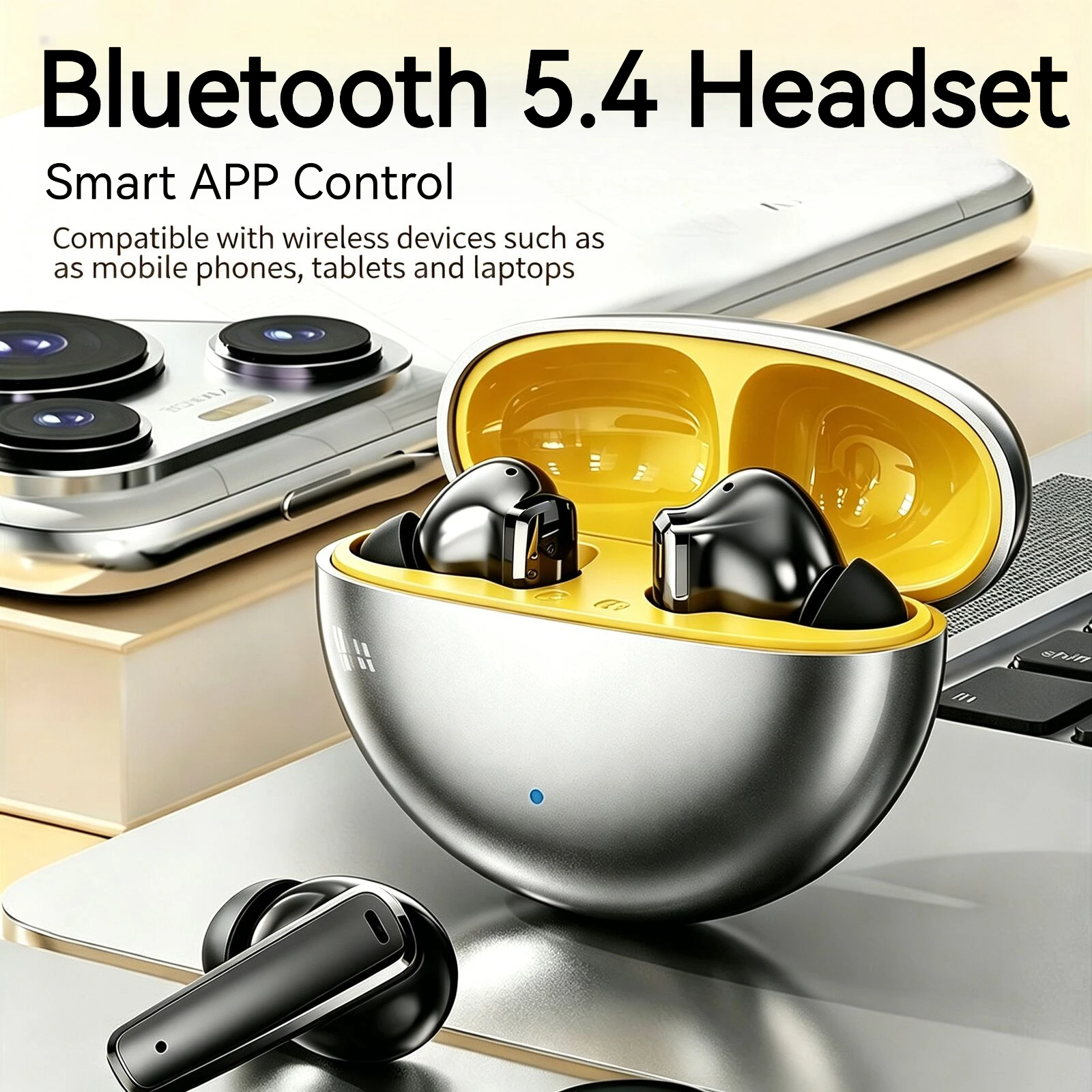 Bluetooth 5.4 Electroplated Earphones With APP Control Smart Touch Hifi Stereo in Ear Long Battery Life True Wireless Headset
Bluetooth 5.4 Electroplated Earphones With APP Control Smart Touch Hifi Stereo in Ear Long Battery Life True Wireless Headset
