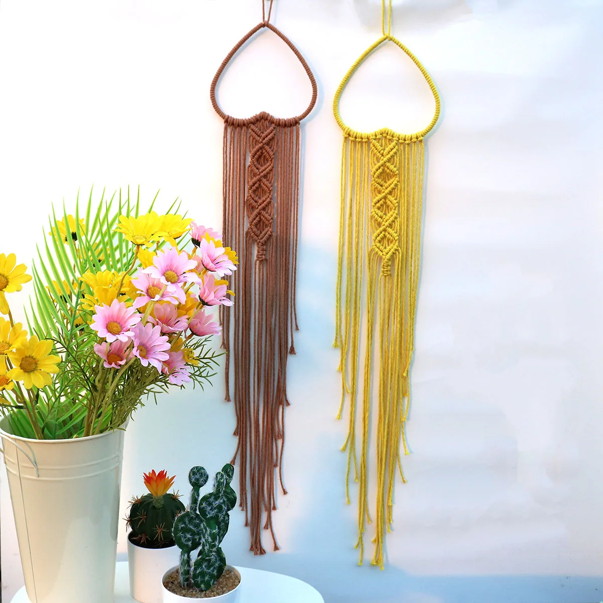 Macrame Dream Catcher Cotton Rope Handmade Art Weave Heart Dreamcatcher Shape Wall Hanging Nordic Room Decoration Gift
Macrame Dream Catcher Cotton Rope Handmade Art Weave Heart Dreamcatcher Shape Wall Hanging Nordic Room Decoration Gift