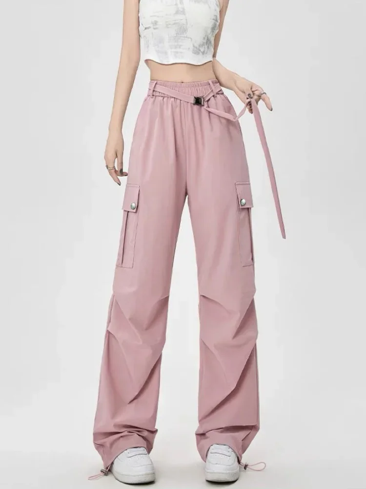 High Waist Pink Woman Trousers with Pockets Elastic Cargo Pants for Women Korean Fashion Autumn Comfortable Stretch Harajuku Xxl
High Waist Pink Woman Trousers with Pockets Elastic Cargo Pants for Women Korean Fashion Autumn Comfortable Stretch Harajuku Xxl