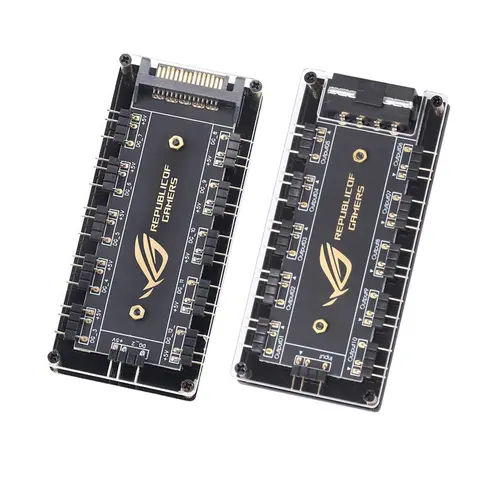 Adattatore hub splitter cavo ARGB hub ventola RGB per schede madri ASUS/MSI/GIGABYTE