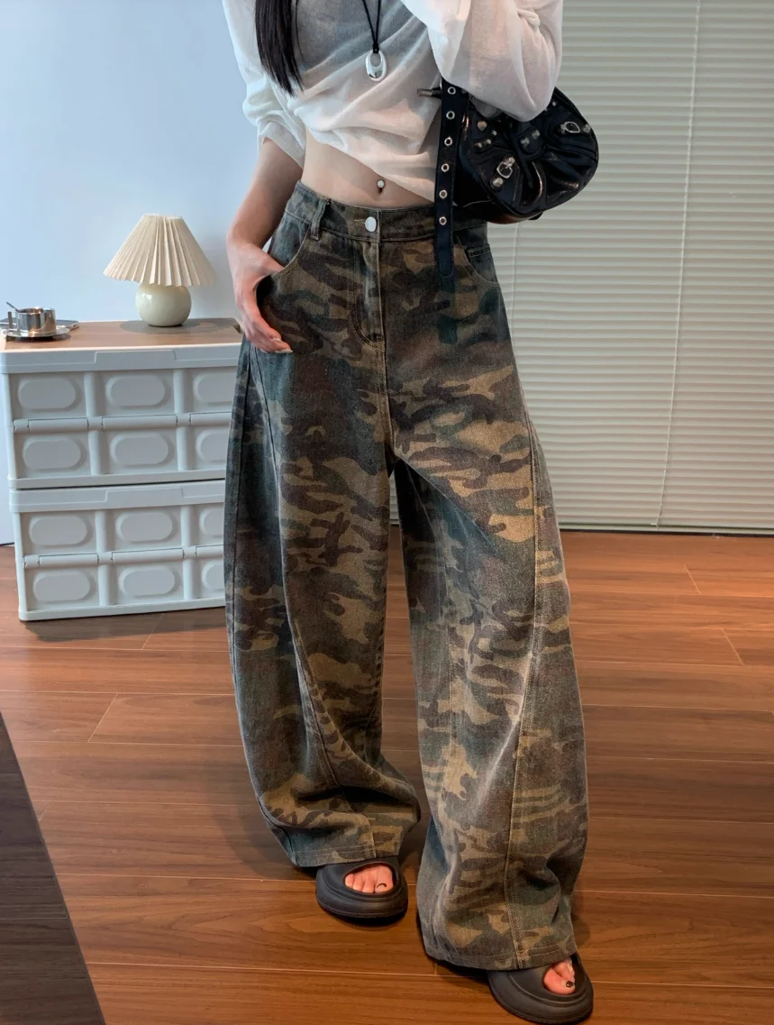 Y2K Womens Washed Cotton Camouflage Pants Wide Leg Work Trousers Retro Denim Relaxed Fit Casual Summer Autumn Cool Style
Y2K Womens Washed Cotton Camouflage Pants Wide Leg Work Trousers Retro Denim Relaxed Fit Casual Summer Autumn Cool Style