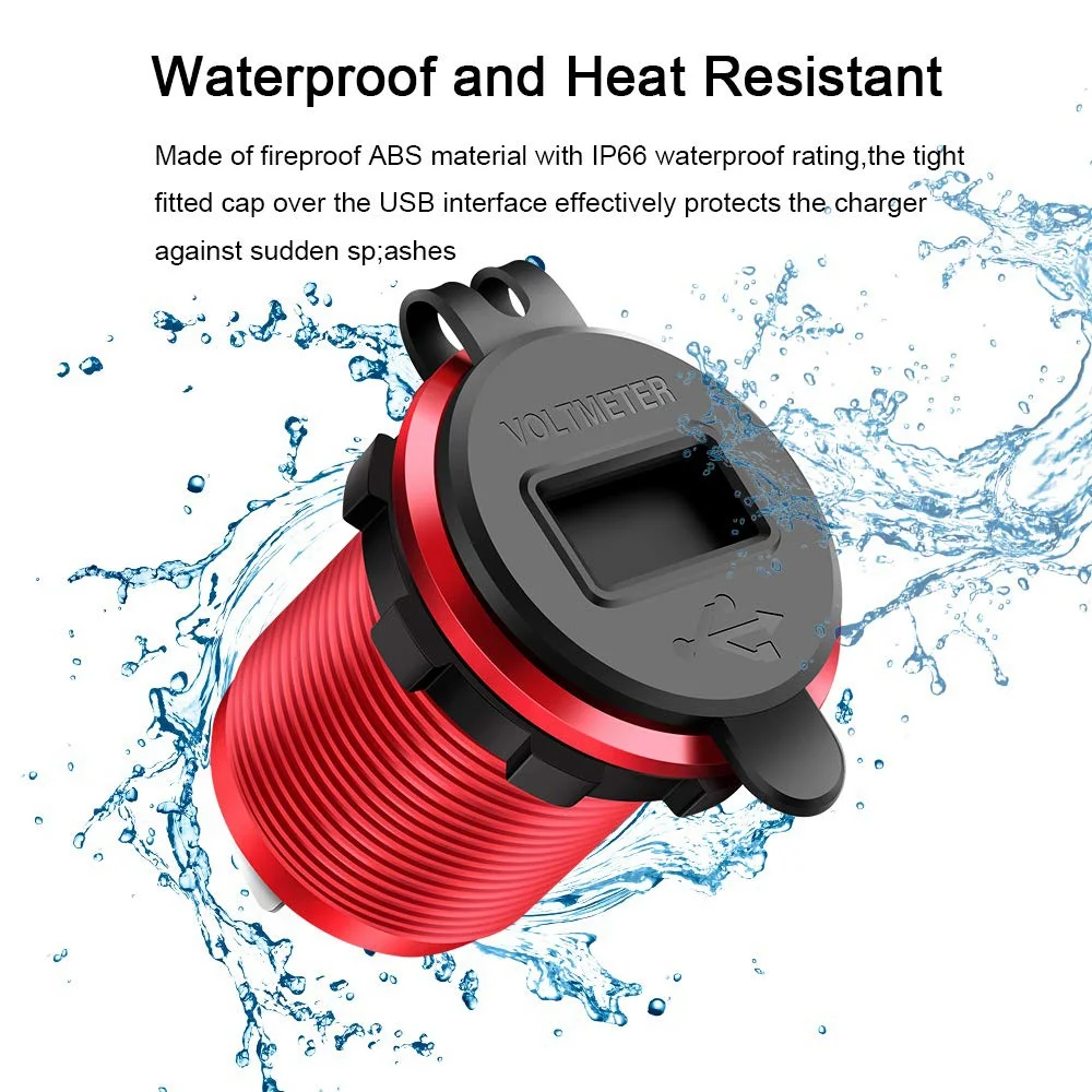 A13Z-Quick Charge 3.0 USB Socket, 12V/24V Dual USB Car Power Outlet Waterproof Cigarette Lighter With LED Voltmeter
A13Z-Quick Charge 3.0 USB Socket, 12V/24V Dual USB Car Power Outlet Waterproof Cigarette Lighter With LED Voltmeter