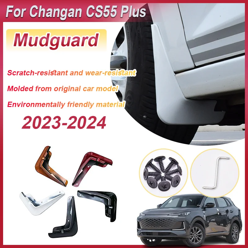 4PCS Paint For Changan CS55 Plus III Accessories 2024 2023 Front Mud Flaps Anti-Splash Guards Rear Fender Flares Car Accessories
4PCS Paint For Changan CS55 Plus III Accessories 2024 2023 Front Mud Flaps Anti-Splash Guards Rear Fender Flares Car Accessories