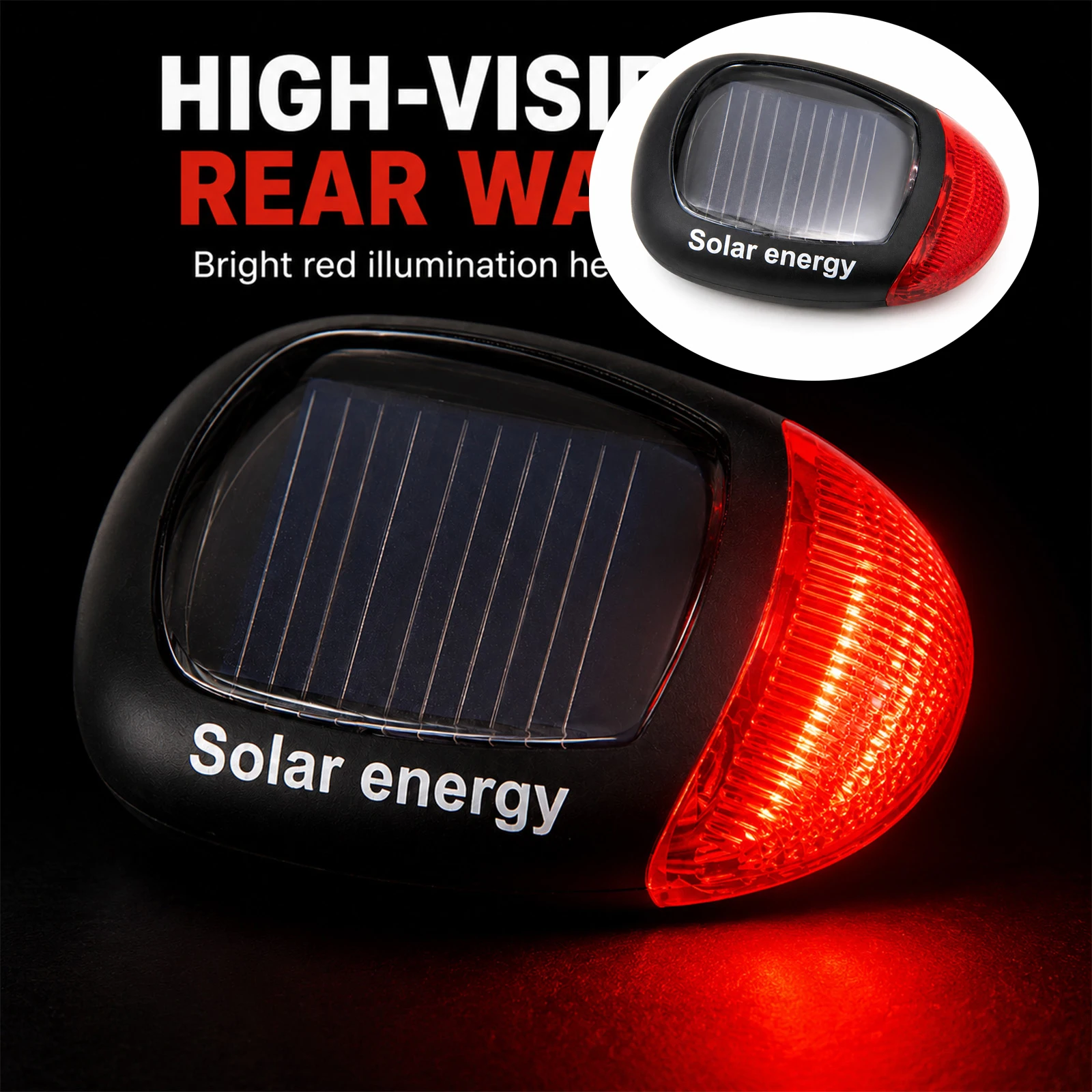 LED Solar Energy Bicycle Tail Light Cycling Safety Rear Lamp Night Riding Warning Taillights Power Bike Lamp MTB Accessories
LED Solar Energy Bicycle Tail Light Cycling Safety Rear Lamp Night Riding Warning Taillights Power Bike Lamp MTB Accessories
