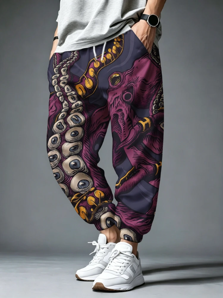 Men's Pants Vintage Autumn 2025 Oversized Long Trousers Man Cthulhu Octopus Print Loose Drawstring Waist Holiday Sweatpants
Men's Pants Vintage Autumn 2025 Oversized Long Trousers Man Cthulhu Octopus Print Loose Drawstring Waist Holiday Sweatpants