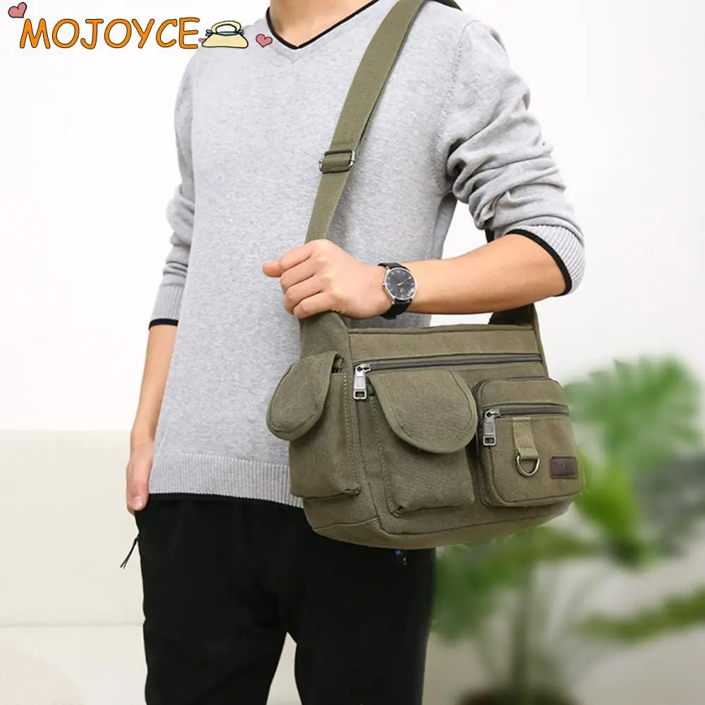 Men Outdoor Shoulder Bag with Multiple Pockets Canvas Casual Messenger Bag Wear-Resistant Lightweight Tool Bag Men Daily Use Bag
Men Outdoor Shoulder Bag with Multiple Pockets Canvas Casual Messenger Bag Wear-Resistant Lightweight Tool Bag Men Daily Use Bag