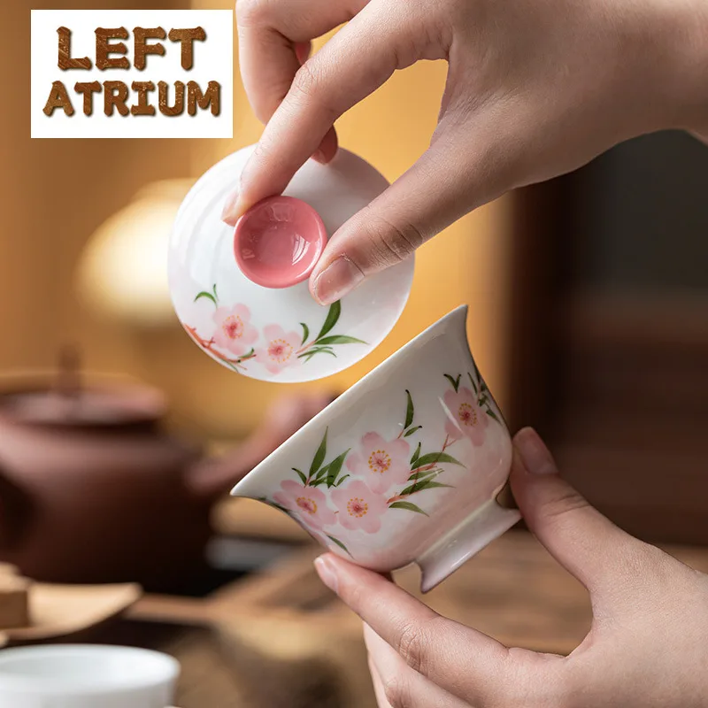 Porcelain Gaiwan 100ml Hand Painted Peach Chawan High Feet Dehua Jingde Town Teacup Chinese Ceramics Tea Tool Cup Kung Fu Bowl
Porcelain Gaiwan 100ml Hand Painted Peach Chawan High Feet Dehua Jingde Town Teacup Chinese Ceramics Tea Tool Cup Kung Fu Bowl