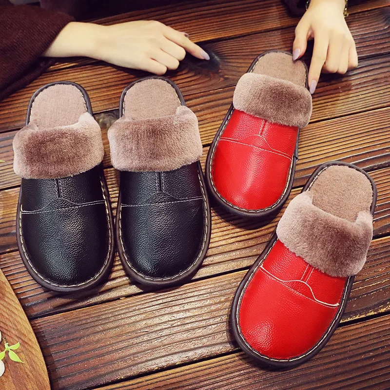 Cowhide Slippers for Home Use Furry and Plush for Autumn and Winter Warm Home for Indoor Couples Leather and Cotton Slippers
Cowhide Slippers for Home Use Furry and Plush for Autumn and Winter Warm Home for Indoor Couples Leather and Cotton Slippers