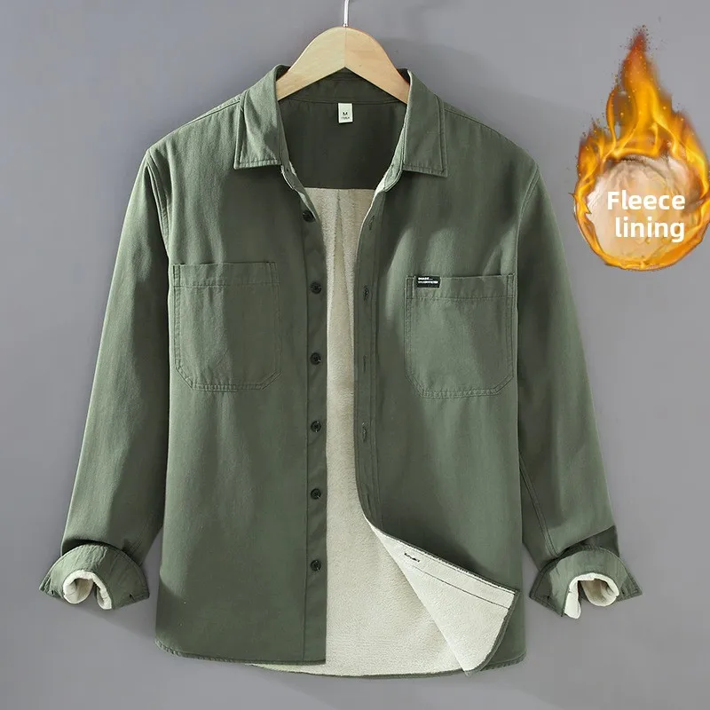 Men's Warmth Cotton Flannel irt Thiened Pure Cotton Workwear Casual Trendy Full Cotton irt Autumn Winter Faion
Men's Warmth Cotton Flannel irt Thiened Pure Cotton Workwear Casual Trendy Full Cotton irt Autumn Winter Faion