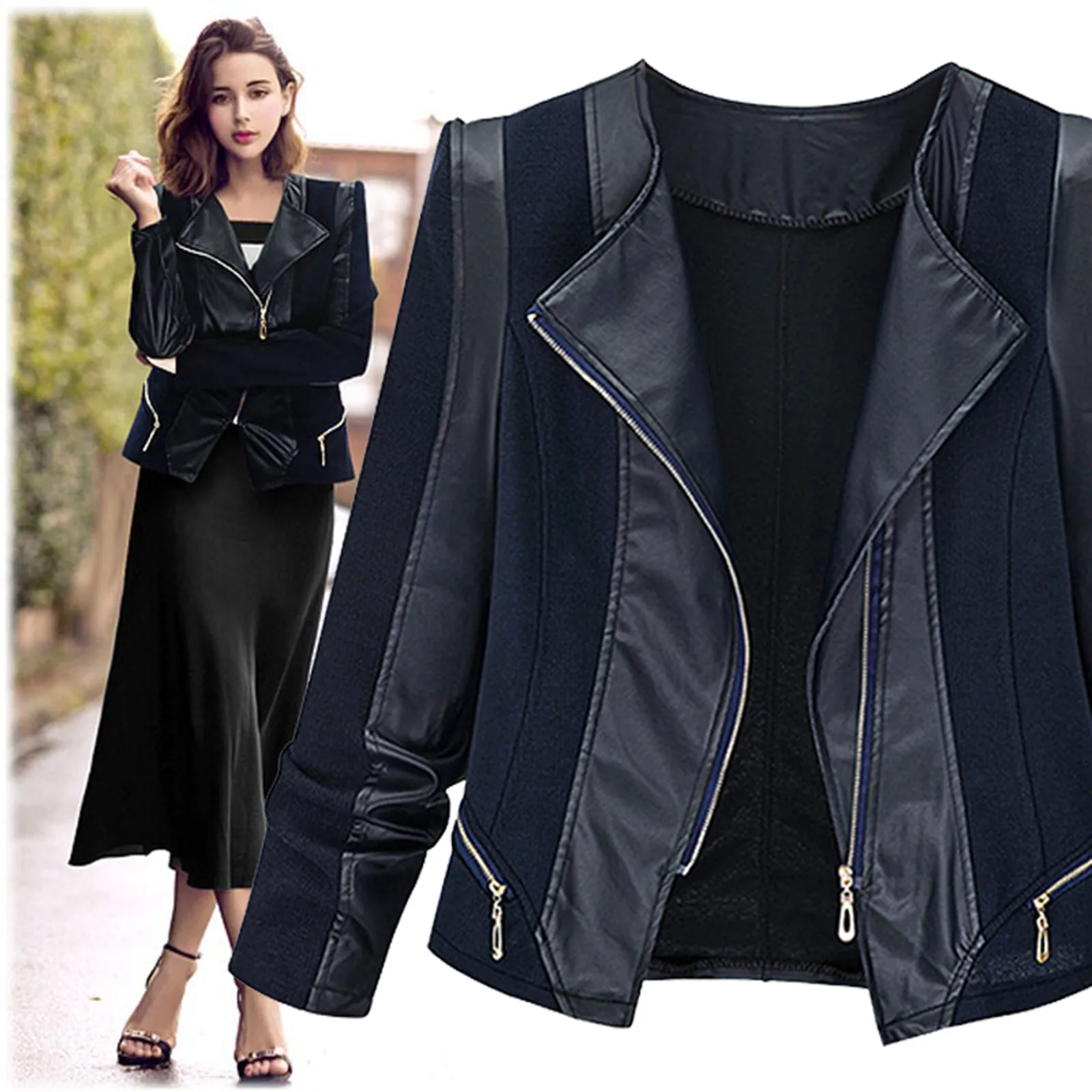 Leather Jackets Women 2024 Autumn/Winter New PU Leather Outerwear Jacket Coat Slim Fit Casual Street Trend Tops Women Clothing
Leather Jackets Women 2024 Autumn/Winter New PU Leather Outerwear Jacket Coat Slim Fit Casual Street Trend Tops Women Clothing