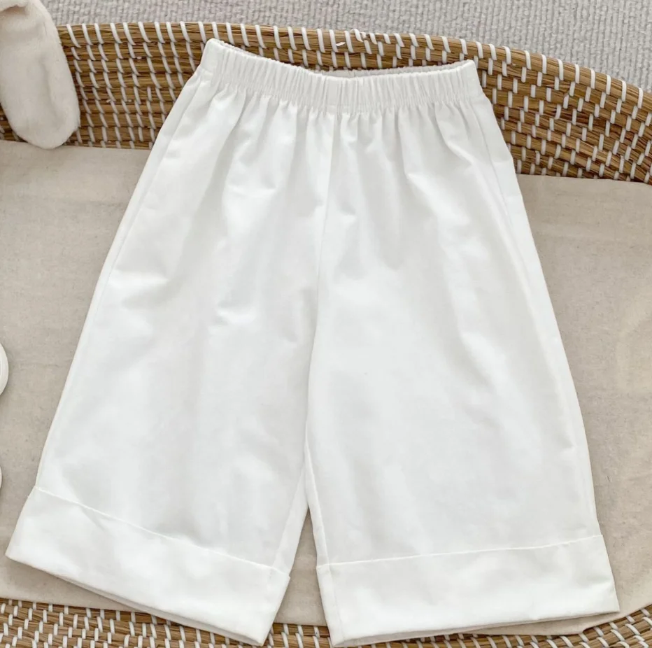 Baby Girl Solid Color Wide Leg Pants Toddler Elastic Waist Roll Cuff Casual Loose Trousers Kids Daily Versatile Bottoms
Baby Girl Solid Color Wide Leg Pants Toddler Elastic Waist Roll Cuff Casual Loose Trousers Kids Daily Versatile Bottoms