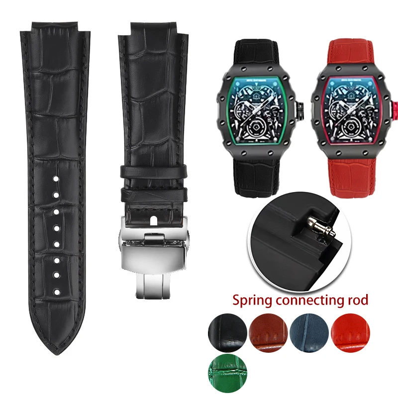 Cowhide watch band Replace for Richard Mille Straps for RM011 Mille Bracelet Watch leather strap 21mm Spring connecting rod
Cowhide watch band Replace for Richard Mille Straps for RM011 Mille Bracelet Watch leather strap 21mm Spring connecting rod