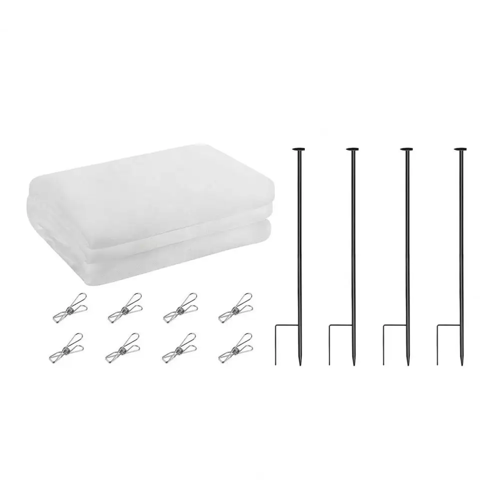 1 Set Raised Garden Bed Netting, Garden Bed Insect Netting Kit,Bird Barrier Cover for Fruit Vegetable Rows Protection