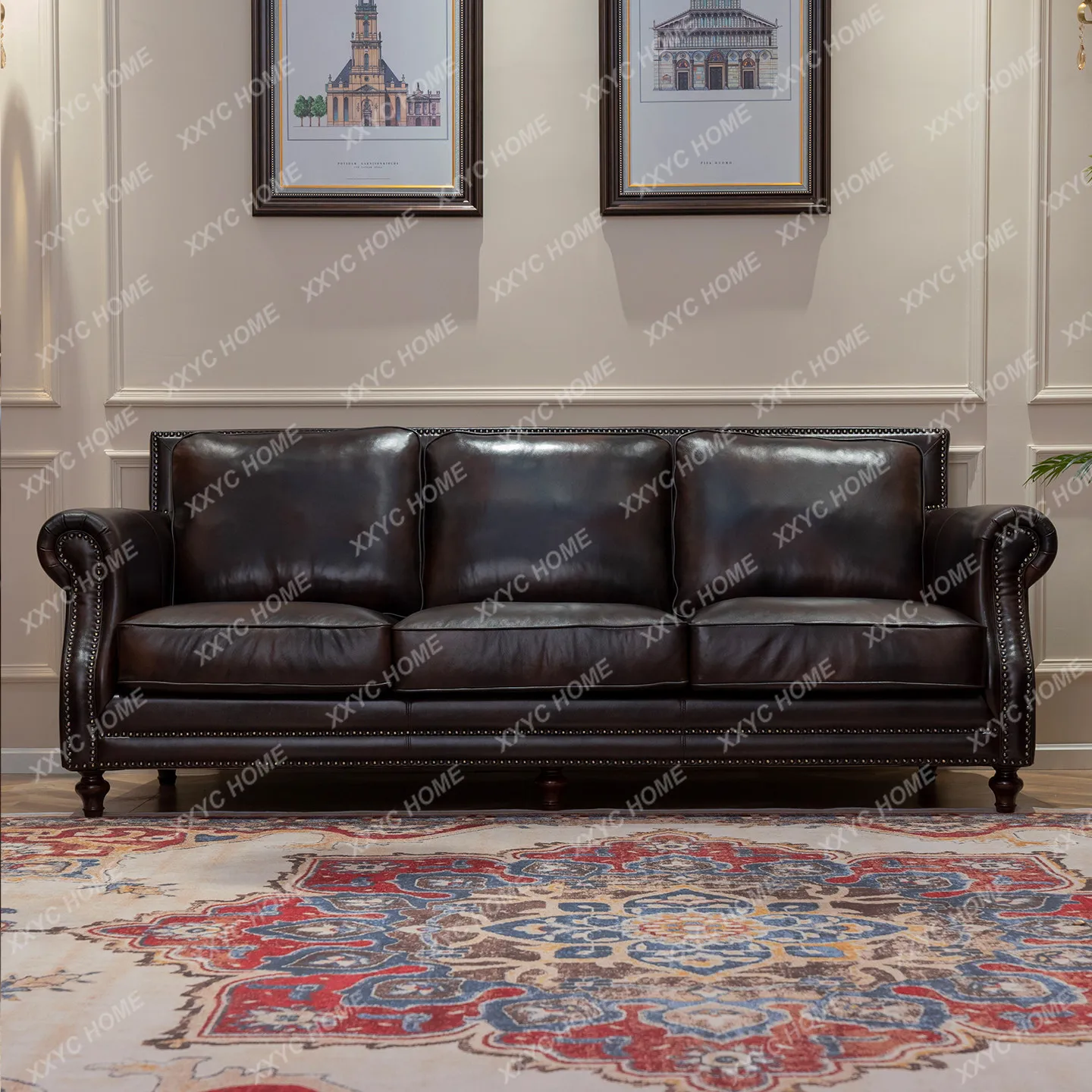 Leather sofa classic sofa living room furniture modern versatile single seater top grain leather
Leather sofa classic sofa living room furniture modern versatile single seater top grain leather