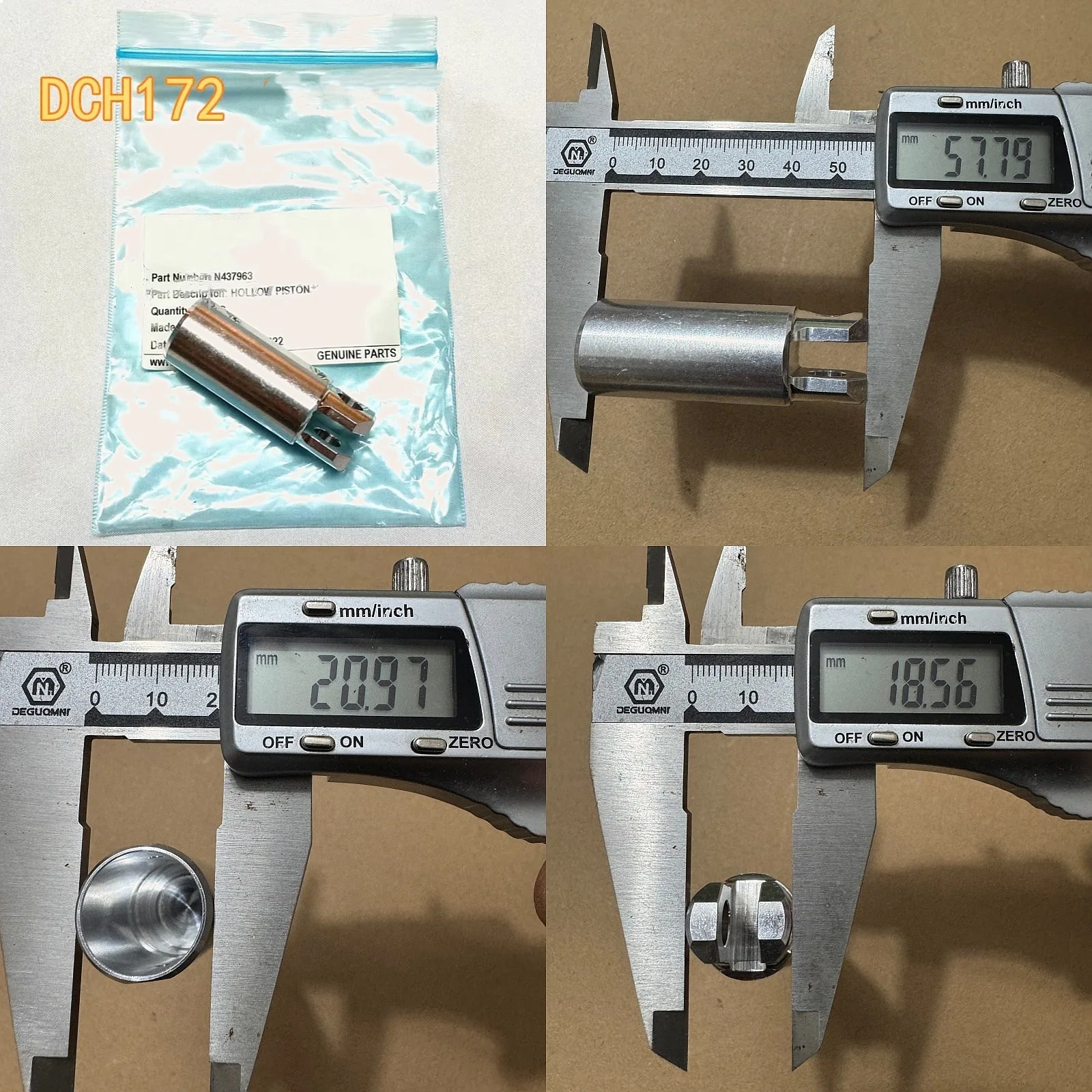 Original Piston N437963 for Dewalt DCH172H DCH172 Power Tool Parts
Original Piston N437963 for Dewalt DCH172H DCH172 Power Tool Parts