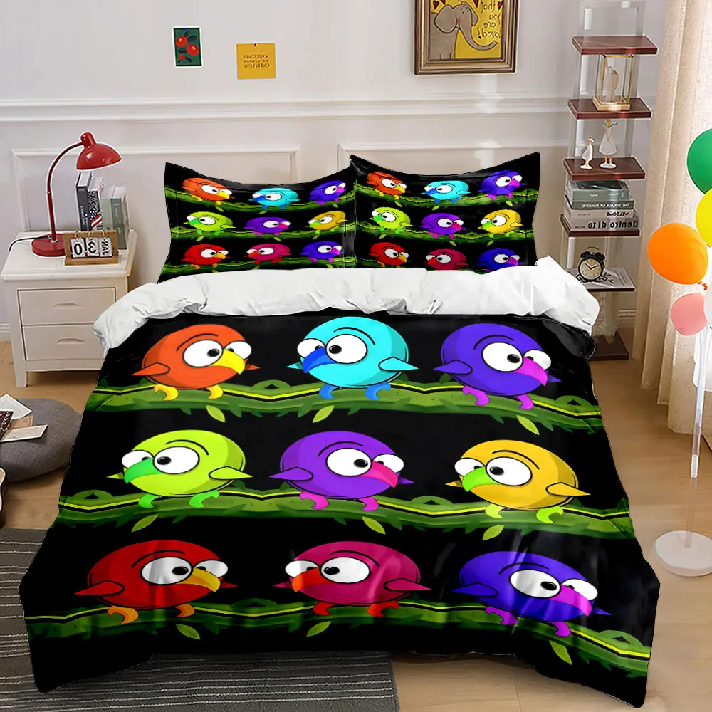 "Colorful Cartoon Birds Decor Set" Multiple sizes kid's and adults' bedroom Exquisite 3PC bedding set, gift
"Colorful Cartoon Birds Decor Set" Multiple sizes kid's and adults' bedroom Exquisite 3PC bedding set, gift