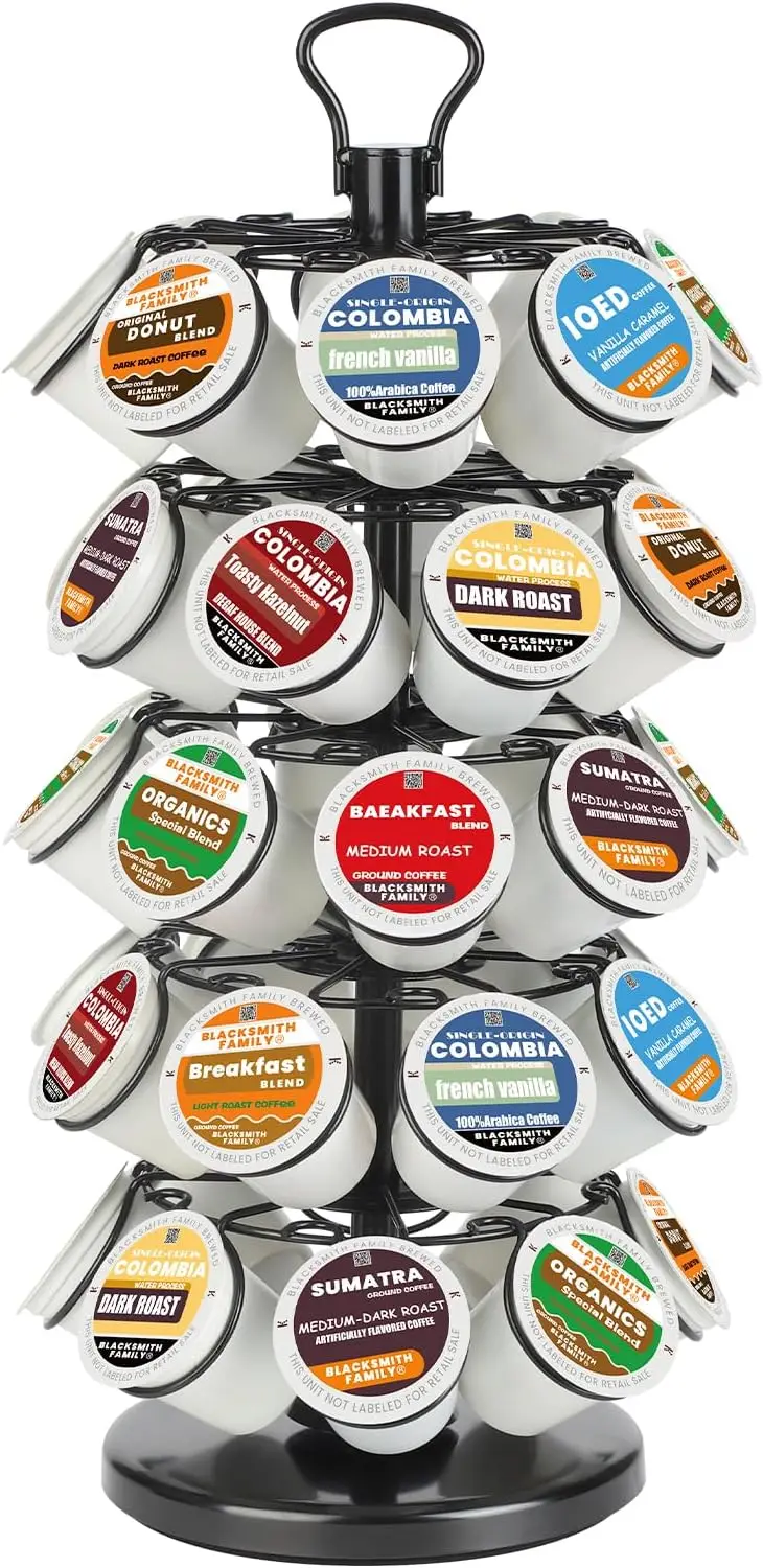 40 Pods Coffee K Cup Holder Carousel, No Assembly Required, Glossy Black, Space Saving Design
40 Pods Coffee K Cup Holder Carousel, No Assembly Required, Glossy Black, Space Saving Design