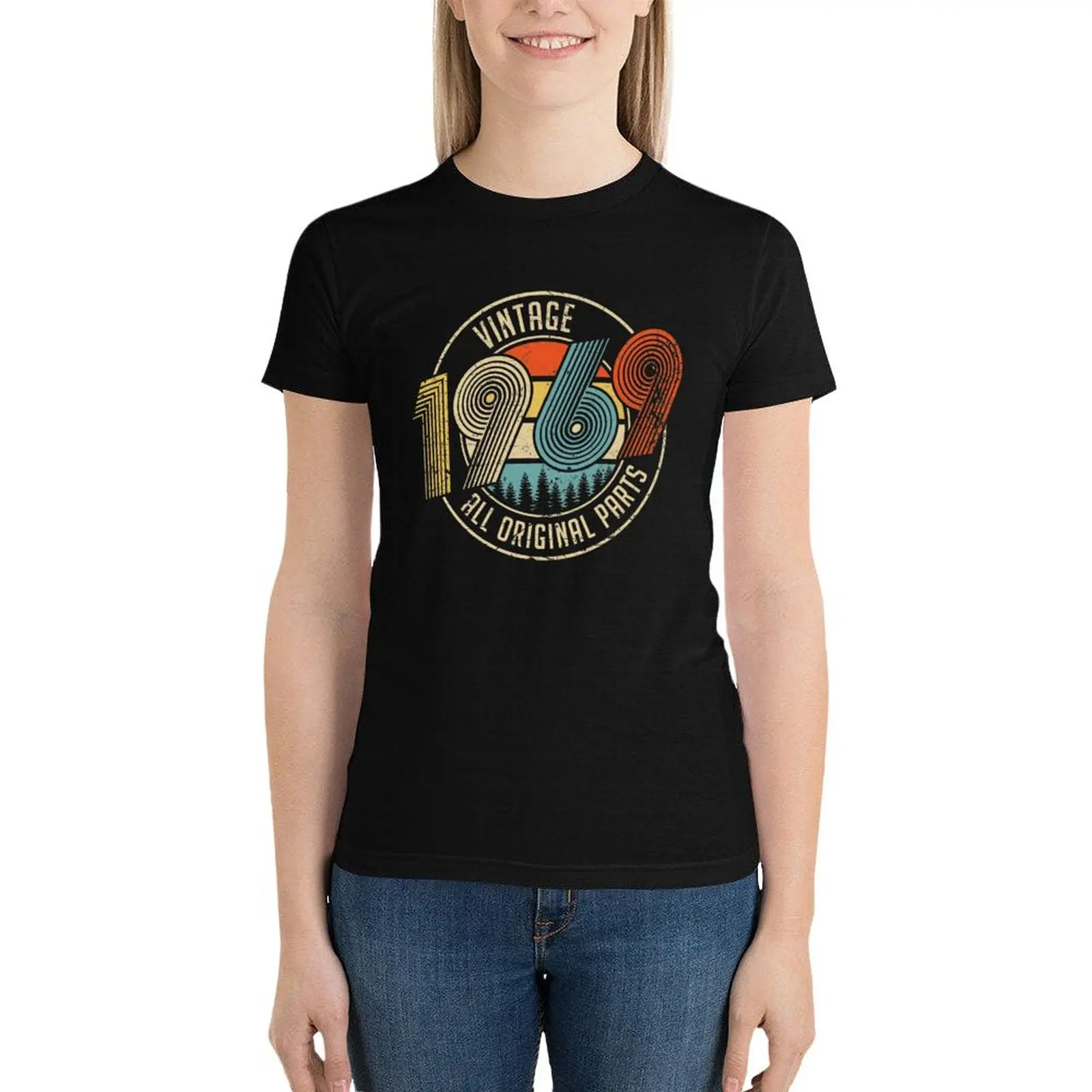 Vintage 1969 All Original Parts birthday gifts T-Shirt oversized hippie clothes cute tops clothes for Women
Vintage 1969 All Original Parts birthday gifts T-Shirt oversized hippie clothes cute tops clothes for Women
