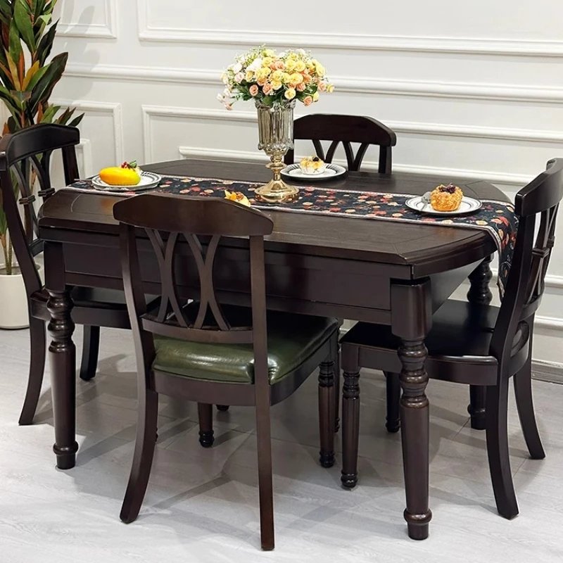 Solid wood retractable dining table Multifunctional round table Small apartment for 4 people and 6 people Eating table
Solid wood retractable dining table Multifunctional round table Small apartment for 4 people and 6 people Eating table