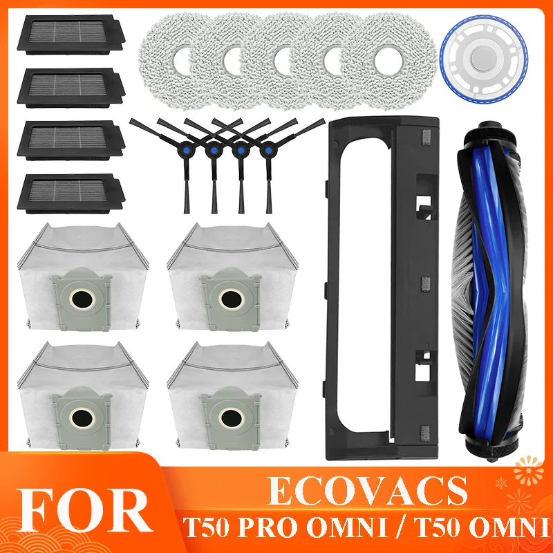Accessories For ECOVACS T50 PRO OMNI / T50 OMNI Vacuum HEPA Filters Spare Parts Main Side Brushes Mop Cloths Dust Bags
Accessories For ECOVACS T50 PRO OMNI / T50 OMNI Vacuum HEPA Filters Spare Parts Main Side Brushes Mop Cloths Dust Bags