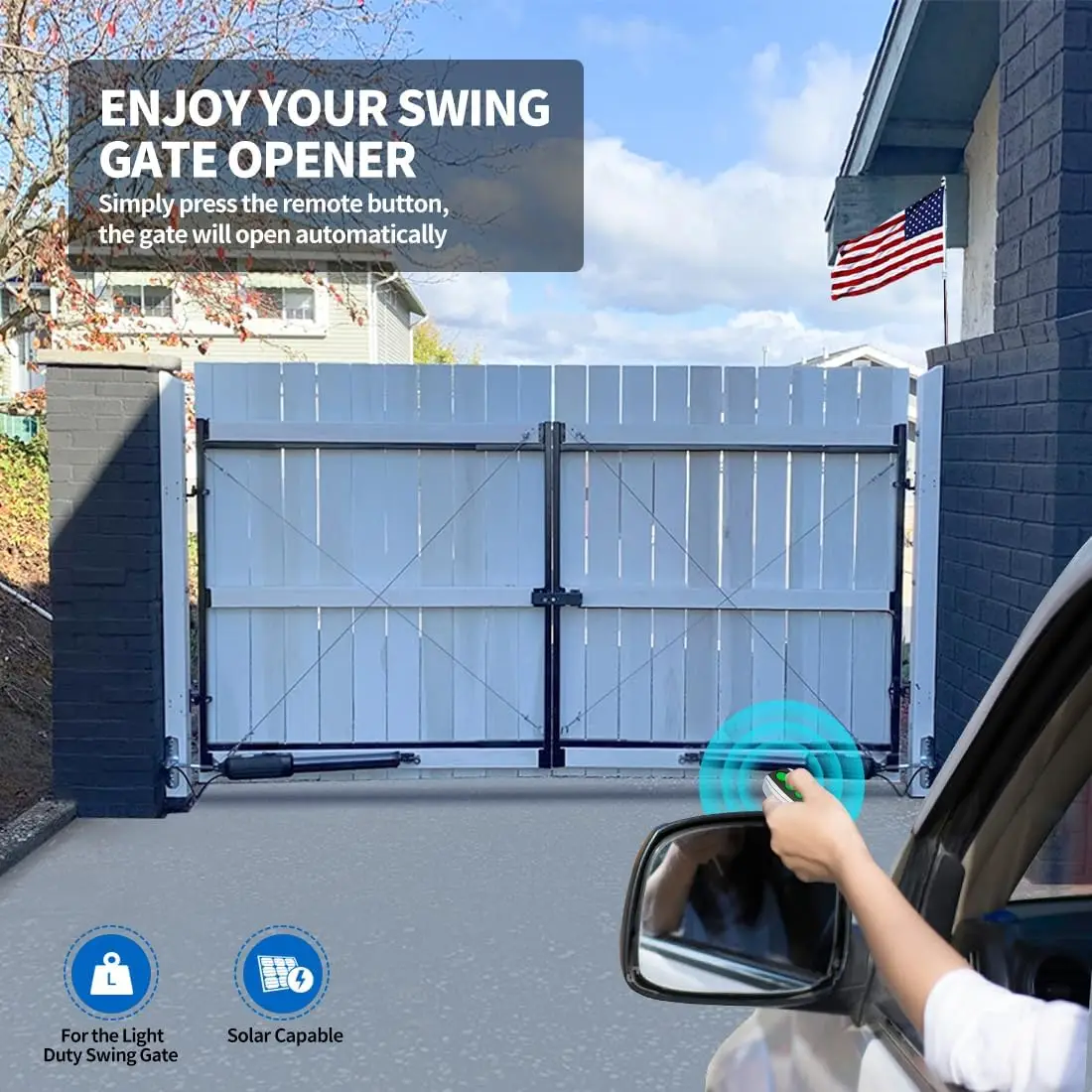 TOPENS PW302 Dual Swing Gate Opener Light Duty Automatic Gate Motor for Double Swing Gates Up to 12ft per Arm, Electric Driveway
TOPENS PW302 Dual Swing Gate Opener Light Duty Automatic Gate Motor for Double Swing Gates Up to 12ft per Arm, Electric Driveway