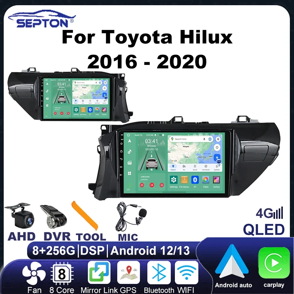 Android Car Radio Multimedia Player for Toyota Hilux 2016 - 2020 Navigation GPS Autoradio2 Din Stereo WIFI Carplay Head Unit 4G
Android Car Radio Multimedia Player for Toyota Hilux 2016 - 2020 Navigation GPS Autoradio2 Din Stereo WIFI Carplay Head Unit 4G