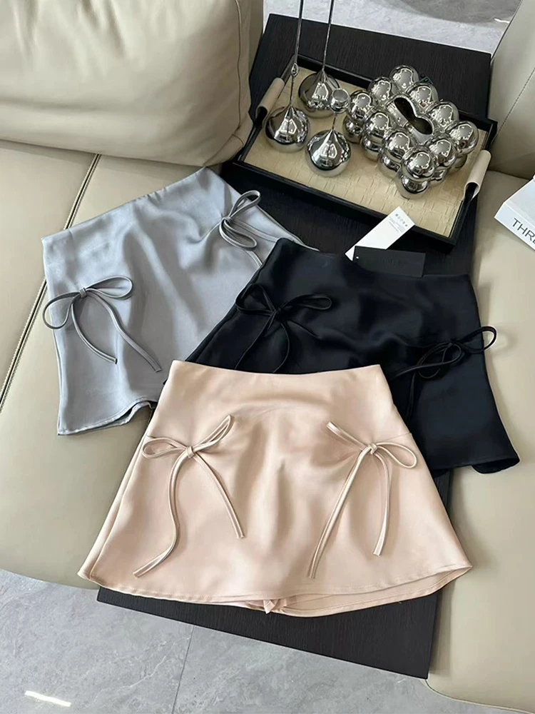 Sweet Bow Mini Skirts for Women Summer High Waist Preppy Slim Skirts Y2K Korean Elegant Office Lady Temperament A Line Skirts
Sweet Bow Mini Skirts for Women Summer High Waist Preppy Slim Skirts Y2K Korean Elegant Office Lady Temperament A Line Skirts