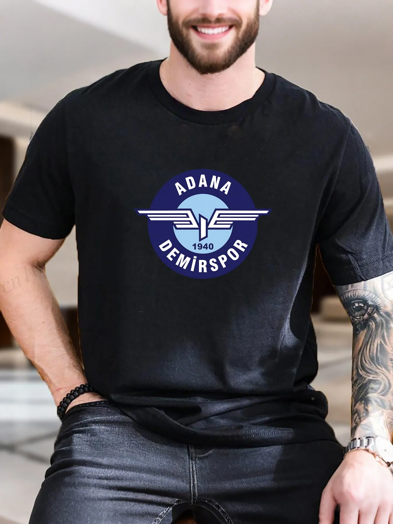 New Arrival Fashion Men's Stylish Printed T-Shirt Blue White Logo Design 100% Cotton Comfortable Breathable Casual Summer Essential
New Arrival Fashion Men's Stylish Printed T-Shirt Blue White Logo Design 100% Cotton Comfortable Breathable Casual Summer Essential