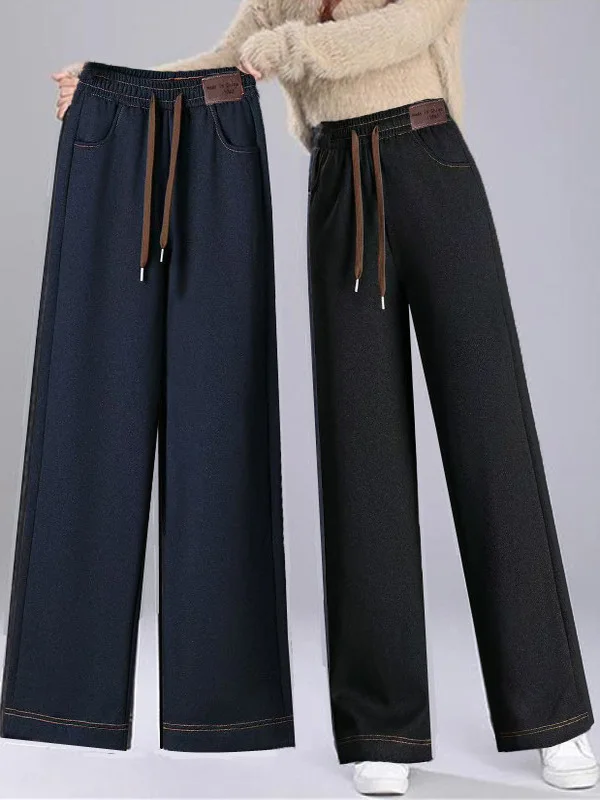 Высокая талия на подкладке, широкие брюки прямого кроя, свободный крой, универсальные джинсы для мам, осень-зима, Новое поступление, женская мода
Высокая талия на подкладке, широкие брюки прямого кроя, свободный крой, универсальные джинсы для мам, осень-зима, Новое поступление, женская мода