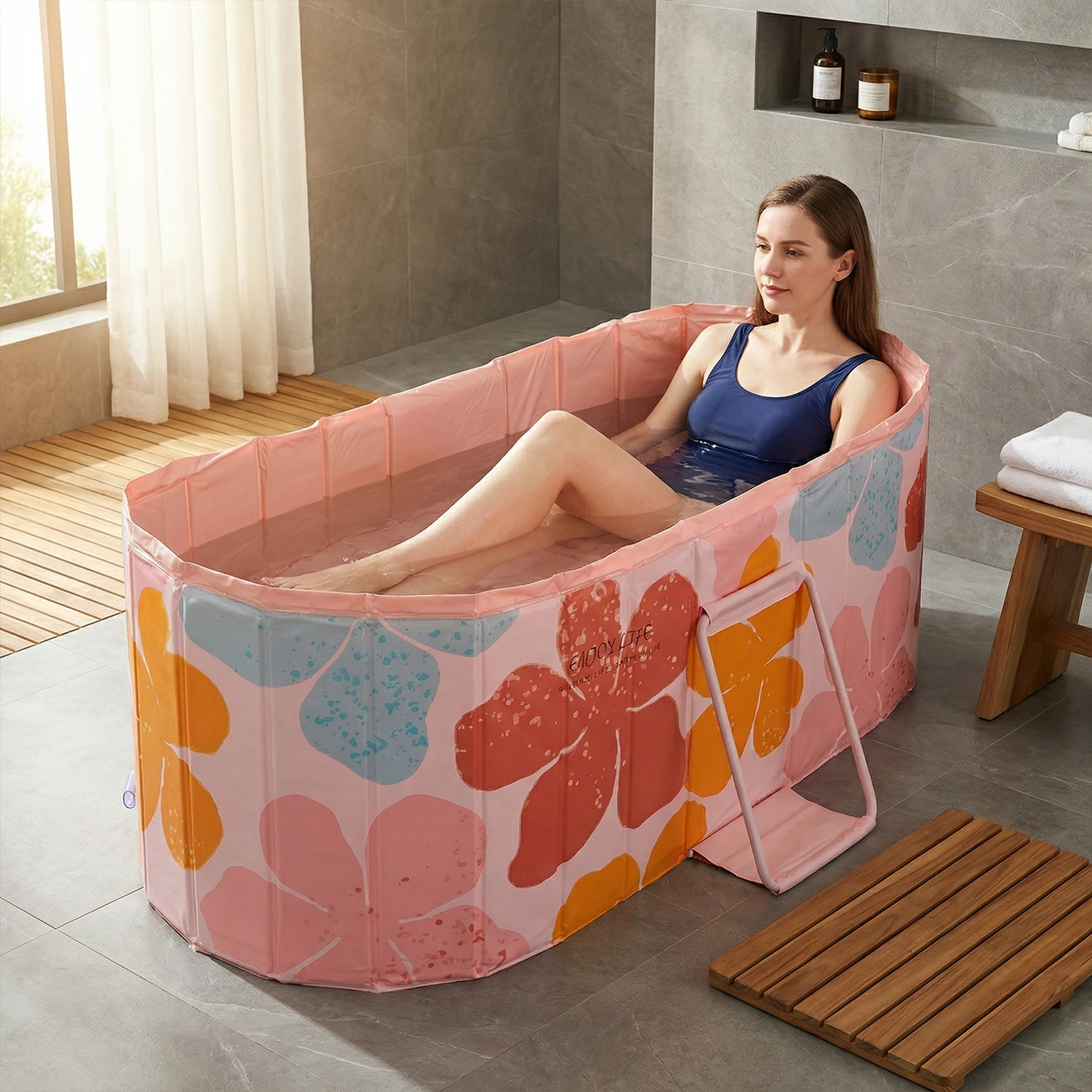 47 Inch Inflation-free Bathtub 5-Layer Insulated Liner Foldable Bathtub for Athletes Adult Fo Home Indoor & Outdoor Showers
47 Inch Inflation-free Bathtub 5-Layer Insulated Liner Foldable Bathtub for Athletes Adult Fo Home Indoor & Outdoor Showers