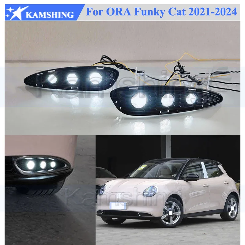 Kamshing 1 Set Modify LED Daytime Running Light DRL For ORA Funky Cat ORA 03 2021-2024 Fog Light Fog Lamp Daytime Light
Kamshing 1 Set Modify LED Daytime Running Light DRL For ORA Funky Cat ORA 03 2021-2024 Fog Light Fog Lamp Daytime Light