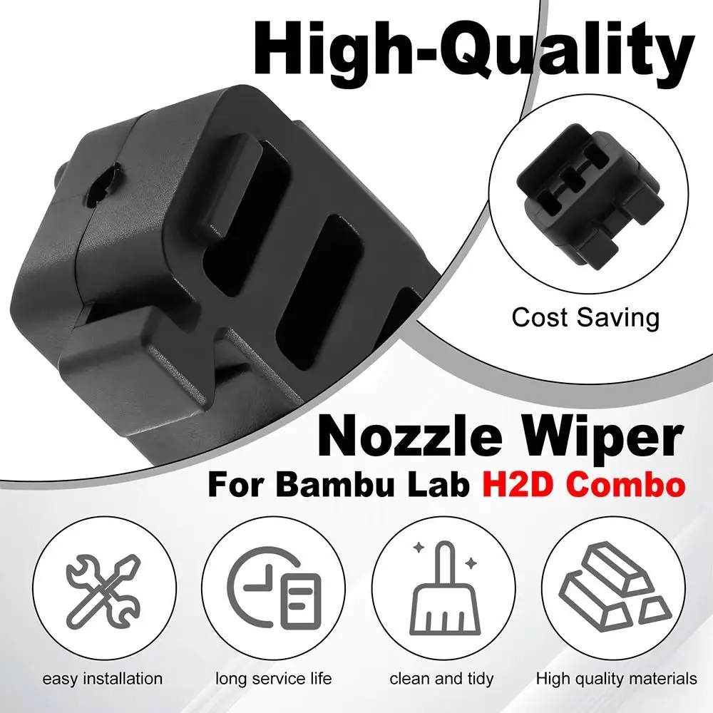 High Quality Easy Installation Nozzle Wiper Heat-resistant Wear-resistant Hotend Wiper High Quality for Bambu Lab H2D/H2C/P2S
High Quality Easy Installation Nozzle Wiper Heat-resistant Wear-resistant Hotend Wiper High Quality for Bambu Lab H2D/H2C/P2S