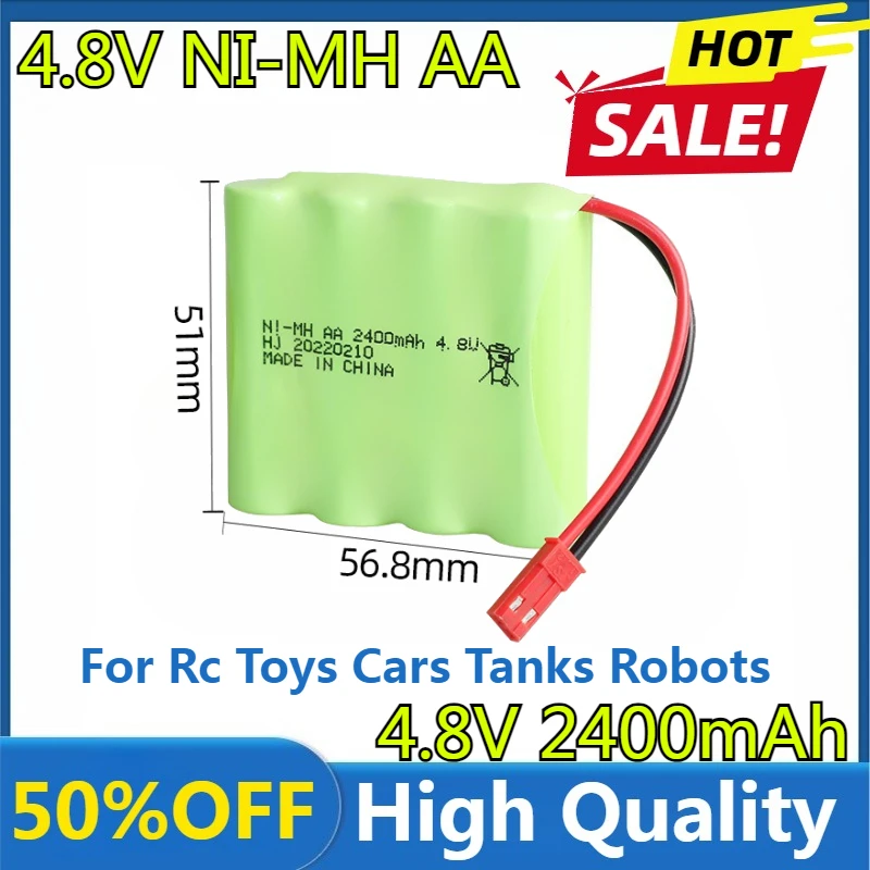 New High Quality Replaceable 4.8V 2400mAh NI-MH AA Rechargable Battery for Rc Toys Cars Tanks Robots Guns Boats Toys Accessories
New High Quality Replaceable 4.8V 2400mAh NI-MH AA Rechargable Battery for Rc Toys Cars Tanks Robots Guns Boats Toys Accessories