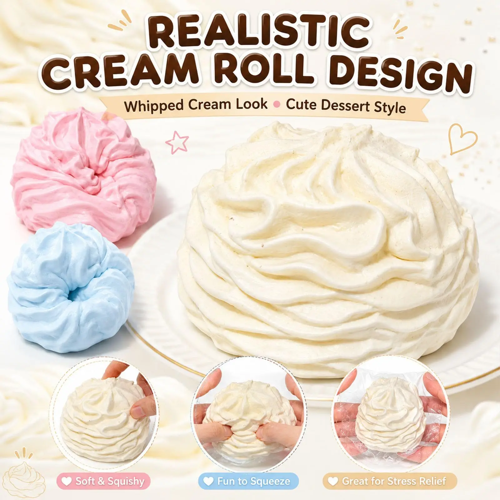 Simulated Dessert Smile Cream Roll Slow Rebound Squeezing Toy Sensory Squeezing Toy Slow Rebound Relieve Stress Gift Wholesale
Simulated Dessert Smile Cream Roll Slow Rebound Squeezing Toy Sensory Squeezing Toy Slow Rebound Relieve Stress Gift Wholesale