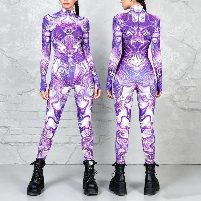 Colorful 3D Print Women Holiday Party Stage Punk Rainbow Jumpsuit Onesie Halloween Cosplay Costume Elastic Performance Bodysuit
Colorful 3D Print Women Holiday Party Stage Punk Rainbow Jumpsuit Onesie Halloween Cosplay Costume Elastic Performance Bodysuit