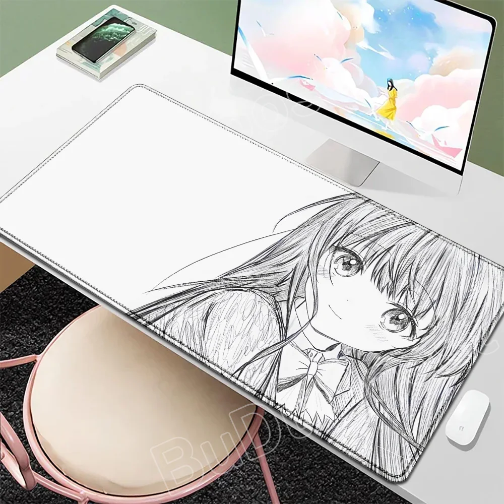 Kawaii Black & White Anime Girl Table Mat Large Mouse Pad Office Keyboard Lock Edge Desk Mat Gamer Accessories Non-slip Mousepad
Kawaii Black & White Anime Girl Table Mat Large Mouse Pad Office Keyboard Lock Edge Desk Mat Gamer Accessories Non-slip Mousepad
